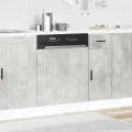 Panneau de lave-vaisselle Porto gris béton 60x1,5x67 cm