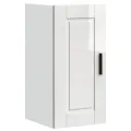 Armoire murale de cuisine Porto blanc brillant bois ingénierie