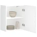 Armoires murales de cuisine 2 pcs Porto blanc bois d'ingénierie