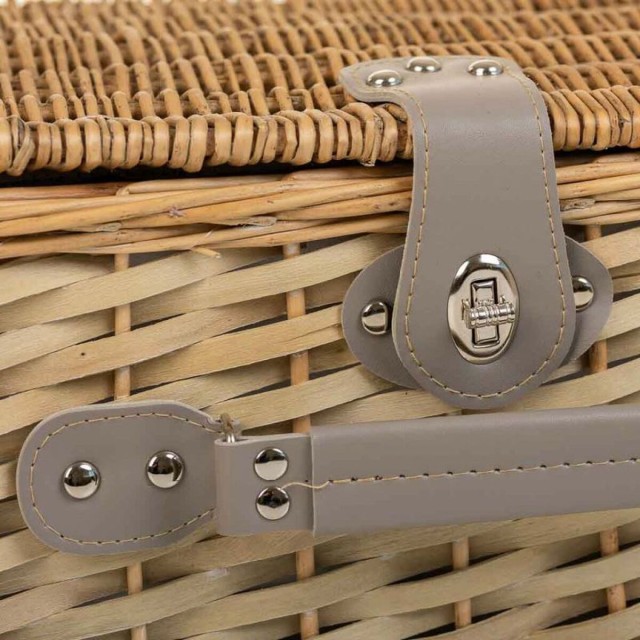 Picknickkorb Alexandra House Living Grau natürlich korb