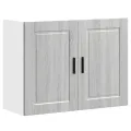 Armoire murale de cuisine Porto sonoma gris bois d'ingénierie