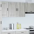 Armoire murale de cuisine Porto sonoma gris bois d'ingénierie