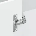 Armoire murale d'angle de cuisine Porto blanc brillant
