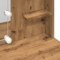 Coiffeuse avec lumières LED chêne artisanal 96x40x142 cm