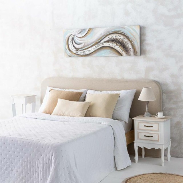 Lampe de bureau Alexandra House Living Blanc Gris Métal Tissu 220-240