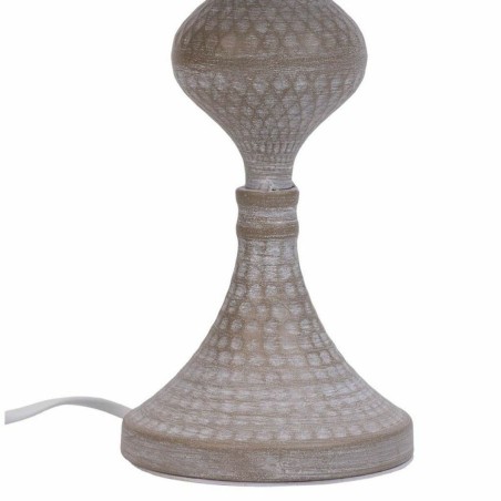 Lampe de bureau Alexandra House Living Blanc Gris Métal Tissu 220-240