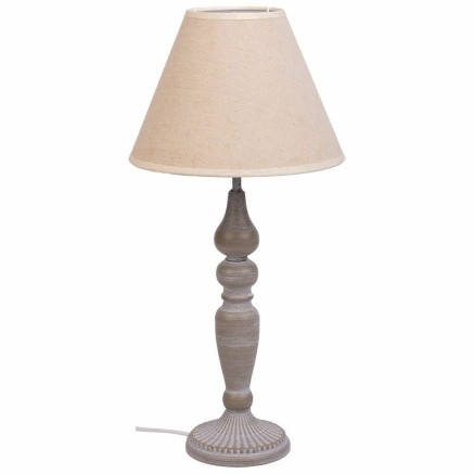 Lampe de bureau Alexandra House Living Blanc Gris Métal Tissu 220-240