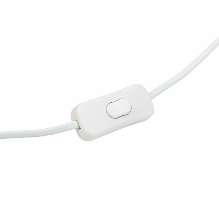 Lampada da tavolo Alexandra House Living Bianco Grigio Metallo Stoffa 2