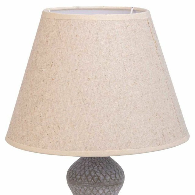 Lampe de bureau Alexandra House Living Blanc Gris Métal Tissu 220-240
