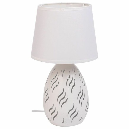 Lampada da tavolo Alexandra House Living Bianco Metallo Stoffa 220-240