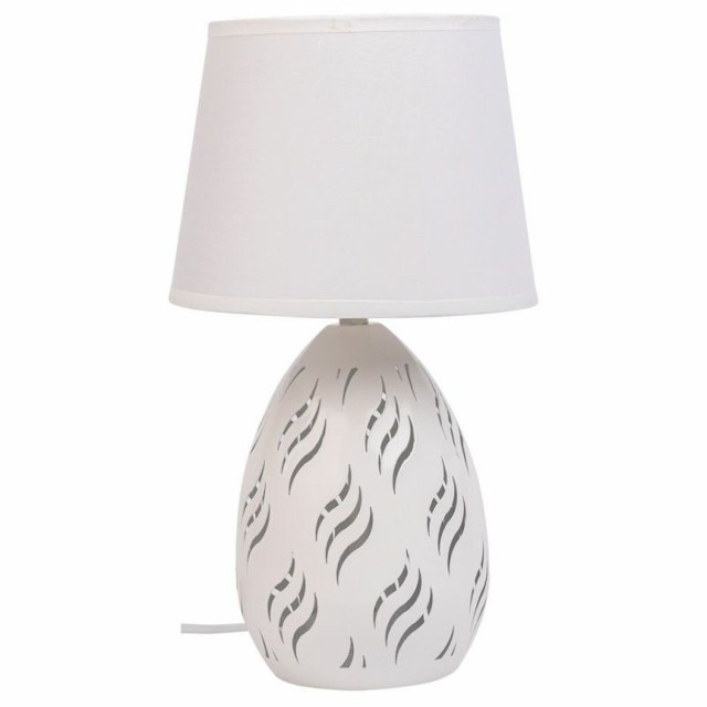 Lampe de bureau Alexandra House Living Blanc Métal Tissu 220-240 V 18