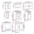 Ensemble d'armoires de cuisine 8 pcs Kalmar bois d'ingénierie