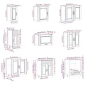 Ensemble d'armoires de cuisine 14 pcs Porto bois d'ingénierie