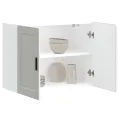 Armoire murale de cuisine Porto blanc bois d'ingénierie