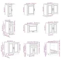 Ensemble d'armoires de cuisine 14 pcs Porto bois d'ingénierie
