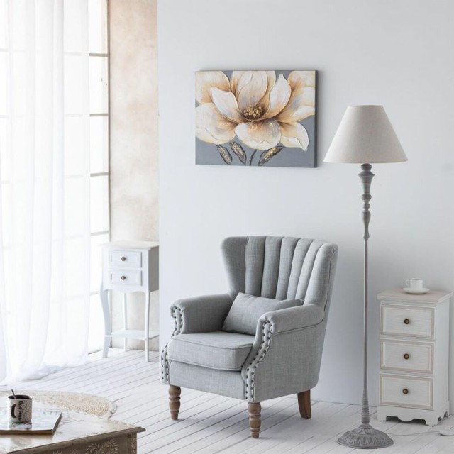 Lampada da Terra Alexandra House Living Bianco Grigio 220-240 V 38 x 1