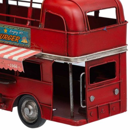 Collectable Figures Alexandra House Living Red Iron ABS Bus 14 x 18 x 2