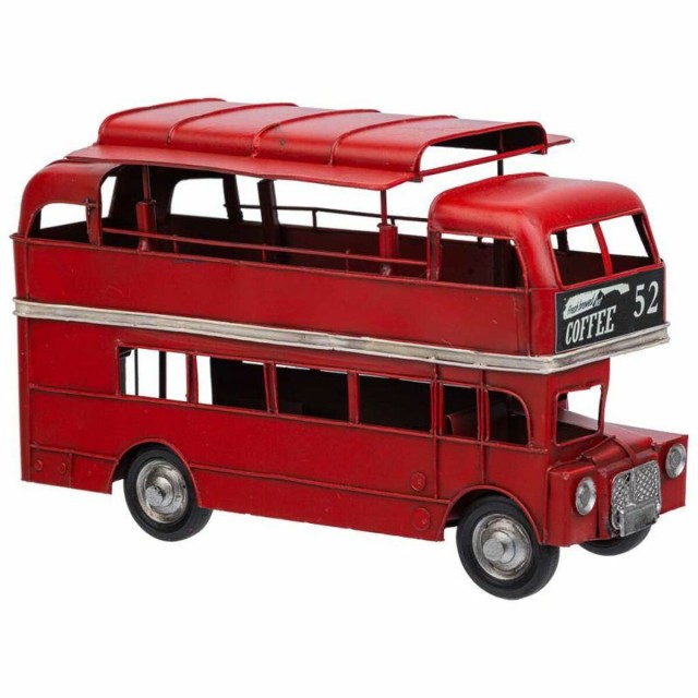 Sammelfigur Alexandra House Living Rot Eisen ABS Bus 14 x 18 x 28 cm