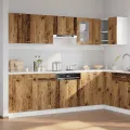 Ensemble d'armoires de cuisine 11 pcs vieux bois