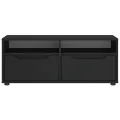Meuble TV VISNES noir 100x40x38 cm bois d'ingénierie