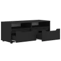 Meuble TV VISNES noir 100x40x38 cm bois d'ingénierie