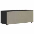Meuble TV VISNES noir 100x40x38 cm bois d'ingénierie