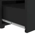 Meuble TV VISNES noir 100x40x38 cm bois d'ingénierie
