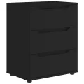 Buffet VISNES noir 60x40x73 cm bois d'ingénierie