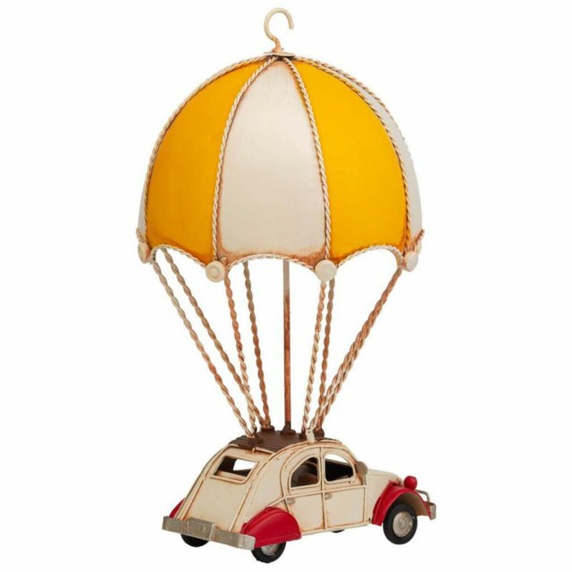 Deko-Figur Alexandra House Living Gelb Luftballon Auto Fallschirm 17 x