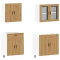 Ensemble d'armoires de cuisine 4 pcs Kalmar bois d'ingénierie