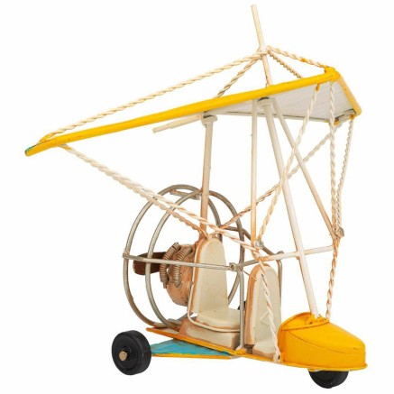 Deko-Figur Alexandra House Living Gelb Segelflugzeug 21 x 25 x 32 cm