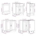 Ensemble d'armoires de cuisine 11 pcs Porto bois d'ingénierie