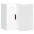 Armoire murale d'angle de cuisine Kalmar blanc bois ingénierie