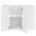 Armoire murale d'angle de cuisine Kalmar blanc bois ingénierie