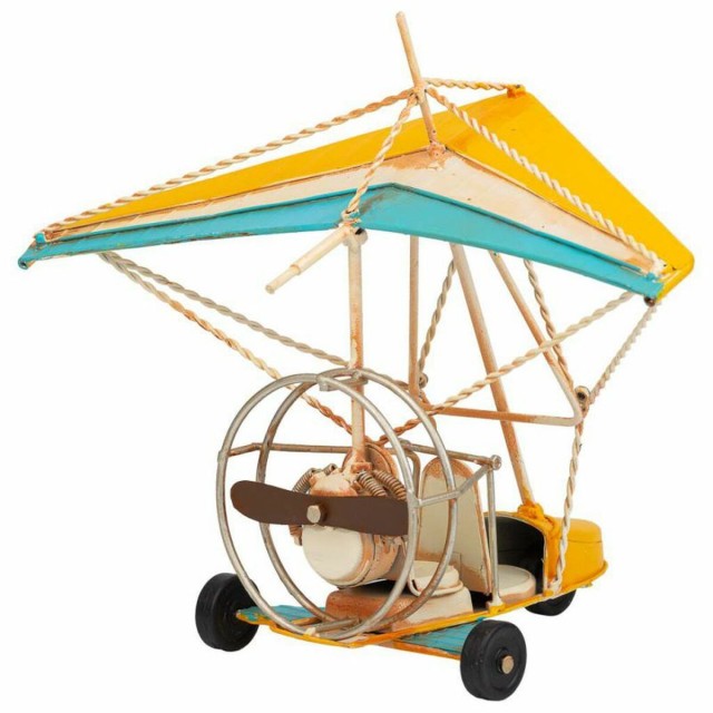 Figura Decorativa Alexandra House Living Amarillo Planeador 21 x 25 x