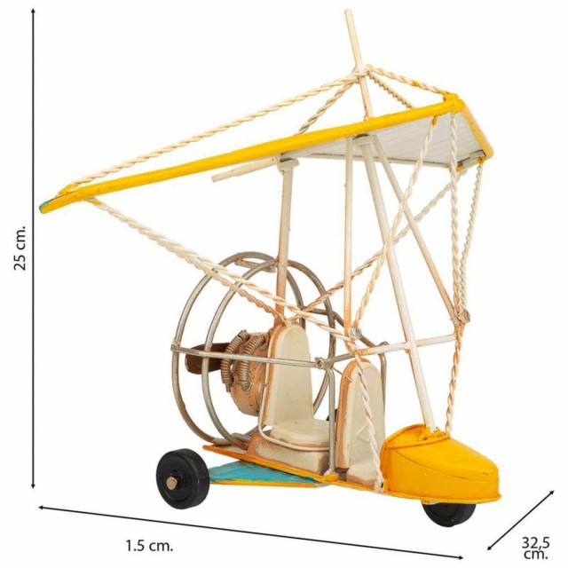 Figura Decorativa Alexandra House Living Amarillo Planeador 21 x 25 x
