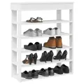 Étagère à chaussures blanc 80x30x98 cm bois d'ingénierie
