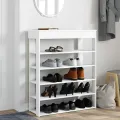 Étagère à chaussures blanc 80x30x98 cm bois d'ingénierie