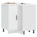 Armoire d'angle de cuisine Kalmar blanc bois d'ingénierie