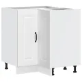 Armoire d'angle de cuisine Kalmar blanc bois d'ingénierie