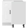 Armoire d'angle de cuisine Kalmar blanc bois d'ingénierie