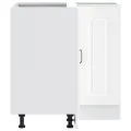 Armoire d'angle de cuisine Kalmar blanc bois d'ingénierie