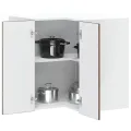 Armoire murale d'angle de cuisine Kalmar chêne fumé