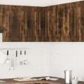Armoire murale d'angle de cuisine Kalmar chêne fumé