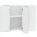 Armoire murale d'angle de cuisine Kalmar chêne fumé