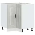 Armoire d'angle de cuisine Kalmar gris béton bois d'ingénierie