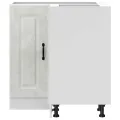 Armoire d'angle de cuisine Kalmar gris béton bois d'ingénierie
