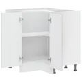 Armoire d'angle de cuisine Kalmar gris béton bois d'ingénierie