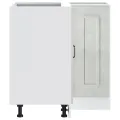 Armoire d'angle de cuisine Kalmar gris béton bois d'ingénierie