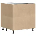 Armoire d'angle de cuisine Kalmar gris béton bois d'ingénierie